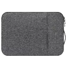 SLIM LAPTOP POUCH WITH TOP HANDLE 11 INCH TO 15.6 INCH - GREY